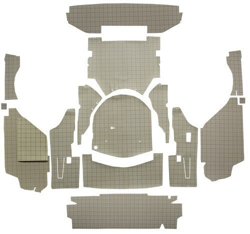 1958 Ford Skyliner Retractable Hardtop with Boards Burtex Replacement Trunk Mat - 15-Piece - product image