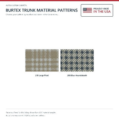 1957-1958 Ford Skyliner Retractable Hardtop without Boards Burtex Replacement Trunk Mat - 7-Piece - product details image 2