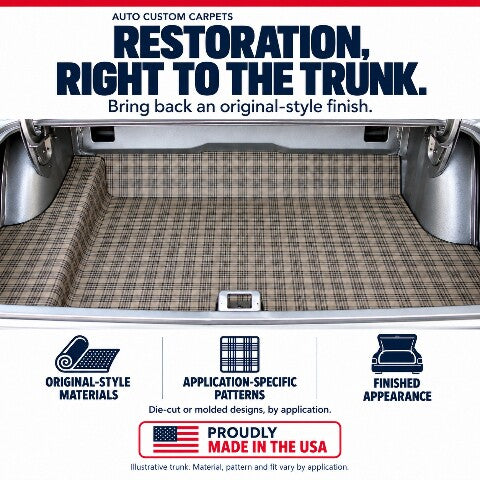 1959 Edsel Ranger 2DR Hardtop/Sedan Burtex Replacement Trunk Mat - 1-Piece - product details image 2