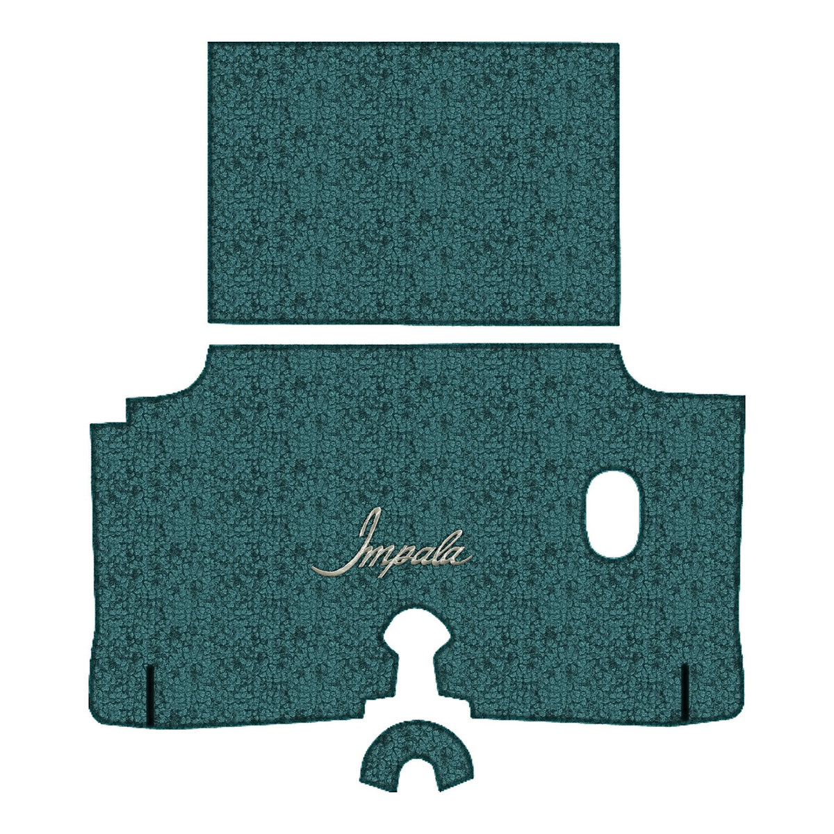 1960 Chevy Impala Tuxedo Replacement Trunk Mat in Carpet with Pad - 3-Piece - product details image 8
