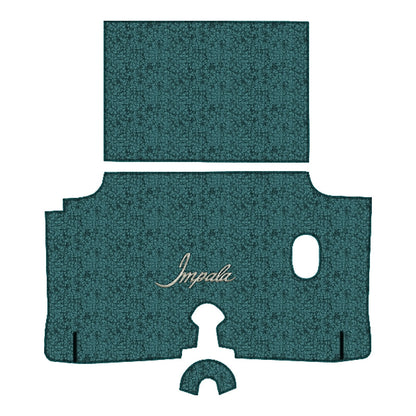 1960 Chevy Impala Tuxedo Replacement Trunk Mat in Carpet with Pad - 3-Piece - product details image 8
