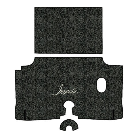 1960 Chevy Impala Tuxedo Replacement Trunk Mat in Carpet with Pad - 3-Piece - product details image 5