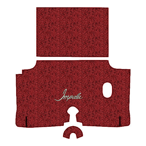 1960 Chevy Impala Tuxedo Replacement Trunk Mat in Carpet with Pad - 3-Piece - product image