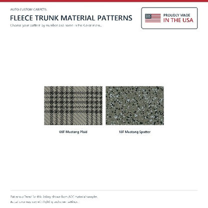 1964-1968 Ford Mustang Fastback Fleece Replacement Trunk Mat - 3-Piece - product details image 3