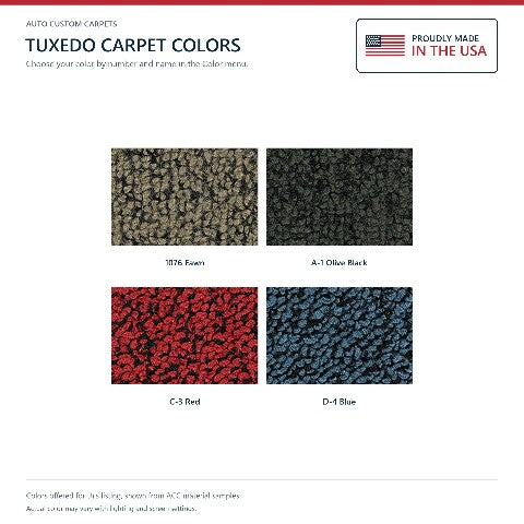 1961-1962 Chevy Corvette Tuxedo Replacement Trunk Mat - 1-Piece - product details image 6