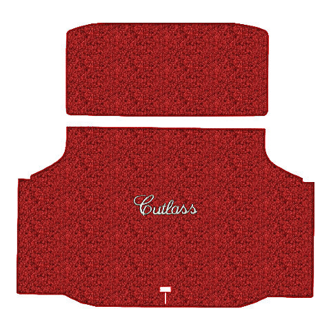 1968-1972 Oldsmobile Cutlass Loop Replacement Trunk Mat in Carpet with Pad - 2-Piece - product image