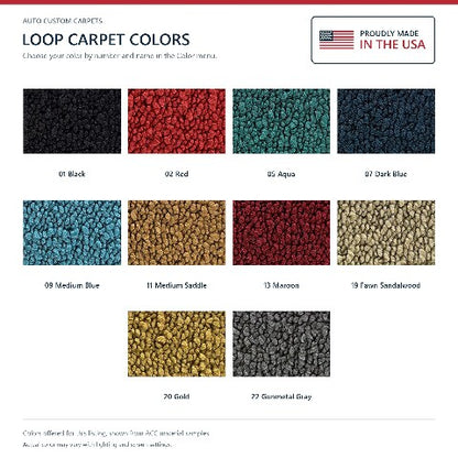 1964-1967 Pontiac LeMans Loop Replacement Trunk Mat in Carpet with Pad - 1-Piece - product details image 6