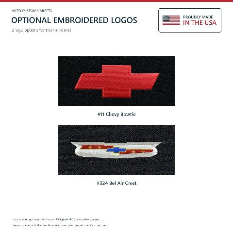 1955-1957 Chevy Bel Air 2DR/4DR HT/Sedan w/o Spare Cutout Loop Replacement Trunk Mat - 1-Piece - product details image 6