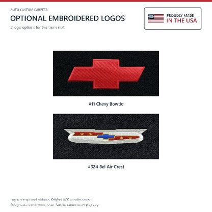 1955-1957 Chevy Bel Air 2DR/4DR HT/Sedan w/o Spare Cutout Loop Replacement Trunk Mat - 1-Piece - product details image 6