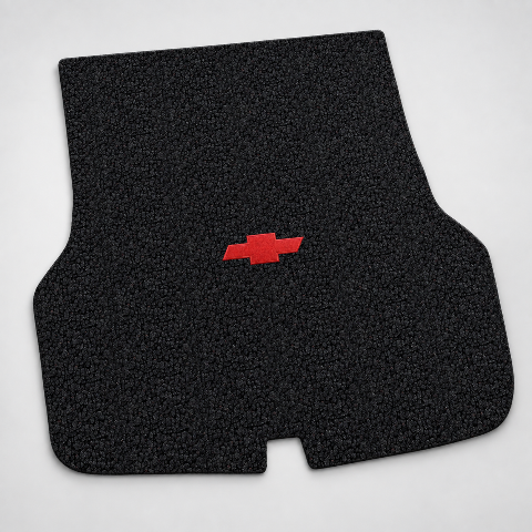 1955-1957 Chevy Bel Air 2DR/4DR HT/Sedan w/o Spare Cutout Loop Replacement Trunk Mat - 1-Piece - product details image 3