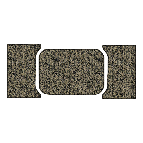 1961 Chevy Impala Tuxedo Replacement Trunk Mat 2DR Hardtop/Coupe in Carpet with Pad - 3-Piece - product details image 2
