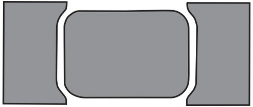 1961 Chevy Impala Tuxedo Replacement Trunk Mat 2DR Hardtop/Coupe in Carpet with Pad - 3-Piece - product details image 3