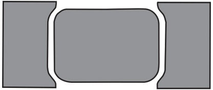 1961 Chevy Impala Tuxedo Replacement Trunk Mat 2DR Hardtop/Coupe in Carpet with Pad - 3-Piece - product details image 3