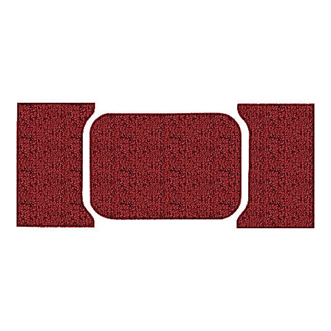1961 Chevy Impala Tuxedo Replacement Trunk Mat 2DR Hardtop/Coupe in Carpet with Pad - 3-Piece - product image
