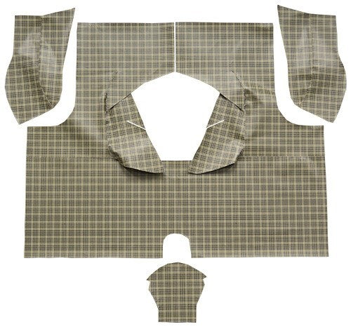 1958-1960 Ford Thunderbird Fleece Replacement Trunk Mat Hardtop Without Boards - 4-Piece - product image