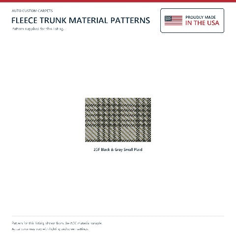1961-1963 Ford Thunderbird Fleece Replacement Trunk Mat Hardtop Without Boards - 7-Piece - product details image 2