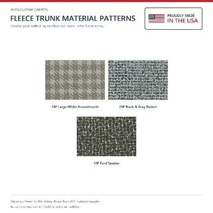 1964-1966 Ford Thunderbird Fleece Replacement Trunk Mat Hardtop Without Boards - 8-Piece - product details image 2
