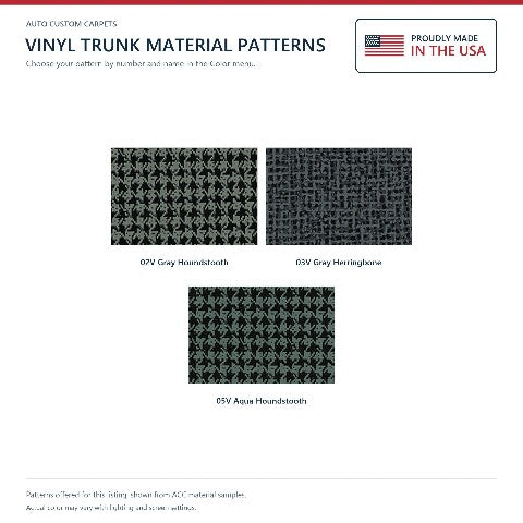 1966-1967 Chevy Impala 2DR Coupe Vinyl Replacement Trunk Mat - 1-Piece - product details image 4