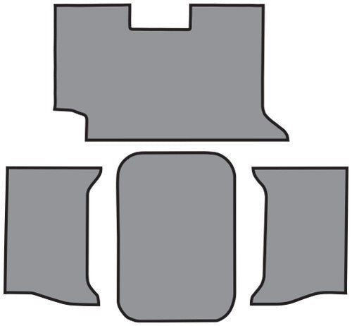 1962-1964 Chevy Impala 2DR Convertible Vinyl Replacement Trunk Mat - 4-Piece - product details image 2