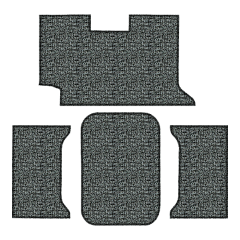 1961 Chevy Impala 2DR Convertible Vinyl Replacement Trunk Mat - 4-Piece - product image