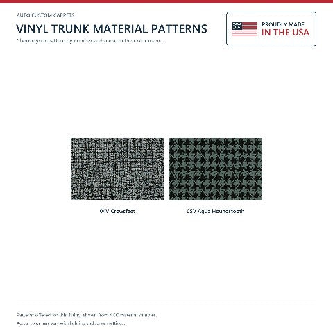 1967-1969 Chevy Corvair Vinyl Replacement Trunk Mat - 1-Piece - product details image 4