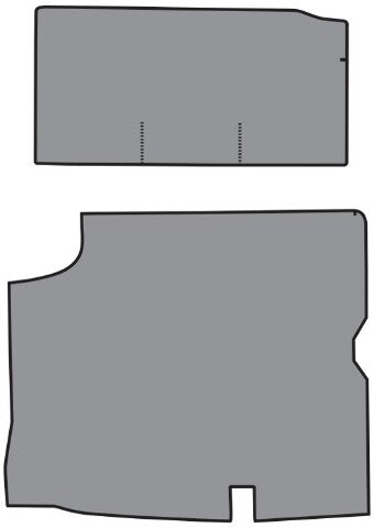 1966-1967 Oldsmobile Cutlass Vinyl Replacement Trunk Mat - 2-Piece - product details image 2