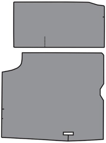 1964-1965 Oldsmobile Cutlass Vinyl Replacement Trunk Mat - 2-Piece - product details image 2