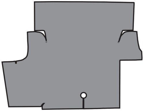 1969-1970 Ford Mustang Coupe Vinyl Replacement Trunk Mat - 1-Piece - product details image 2
