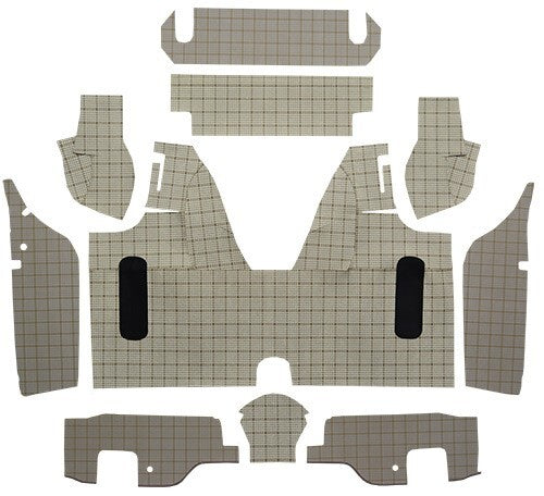 1958-1959 Ford Thunderbird Fleece Replacement Trunk Mat Convertible with Boards - 10-Piece - product image