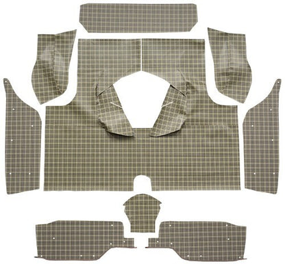 1958-1960 Ford Thunderbird Fleece Replacement Trunk Mat Hardtop with Boards - 9-Piece - product image