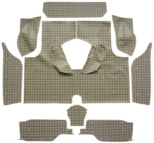 1958-1960 Ford Thunderbird Fleece Replacement Trunk Mat Hardtop with Boards - 9-Piece - product image