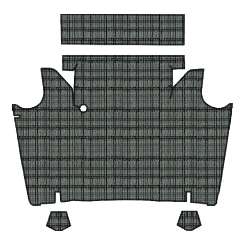 1966-1967 Mercury Comet Fleece Replacement Trunk Mat - 4-Piece - product image