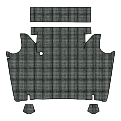 1966-1967 Mercury Comet Fleece Replacement Trunk Mat - 4-Piece - product image