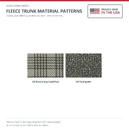 1961-1963 Ford Thunderbird Fleece Replacement Trunk Mat Convertible with Boards - 15-Piece - product details image 2