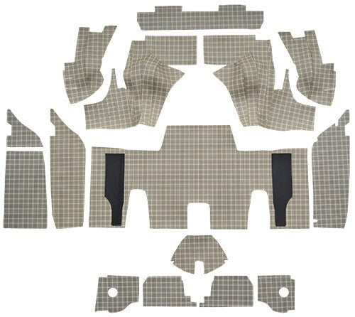 1961-1963 Ford Thunderbird Fleece Replacement Trunk Mat Convertible with Boards - 15-Piece - product image