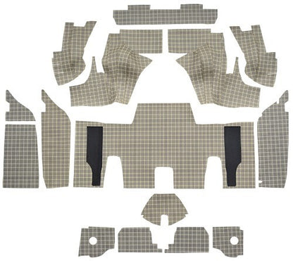 1961-1963 Ford Thunderbird Fleece Replacement Trunk Mat Convertible with Boards - 15-Piece - product image