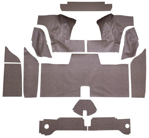 1961-1963 Ford Thunderbird Fleece Replacement Trunk Mat Hardtop with Boards - 13-Piece - product image