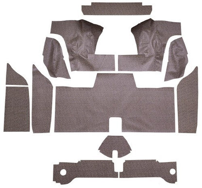 1961-1963 Ford Thunderbird Fleece Replacement Trunk Mat Hardtop with Boards - 13-Piece - product image