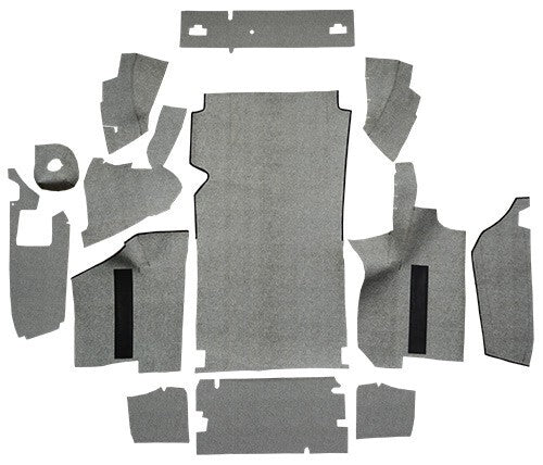 1964-1966 Ford Thunderbird Fleece Replacement Trunk Mat Convertible with Boards - 13-Piece - product image