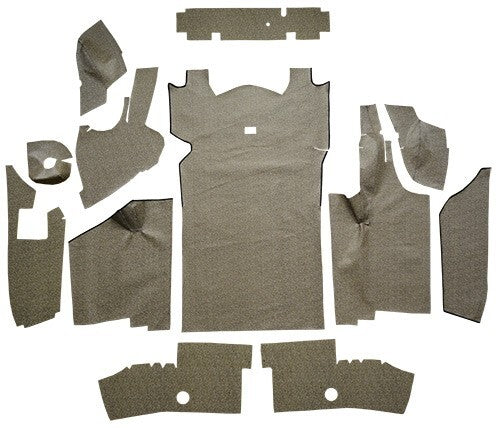 1964-1966 Ford Thunderbird Fleece Replacement Trunk Mat Hardtop with Boards - 12-Piece - product image