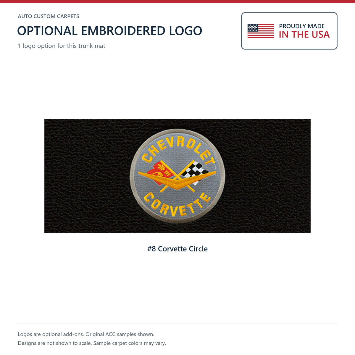 1958-1960 Chevy Corvette Tuxedo Replacement Trunk Mat - 1-Piece - product details image 11