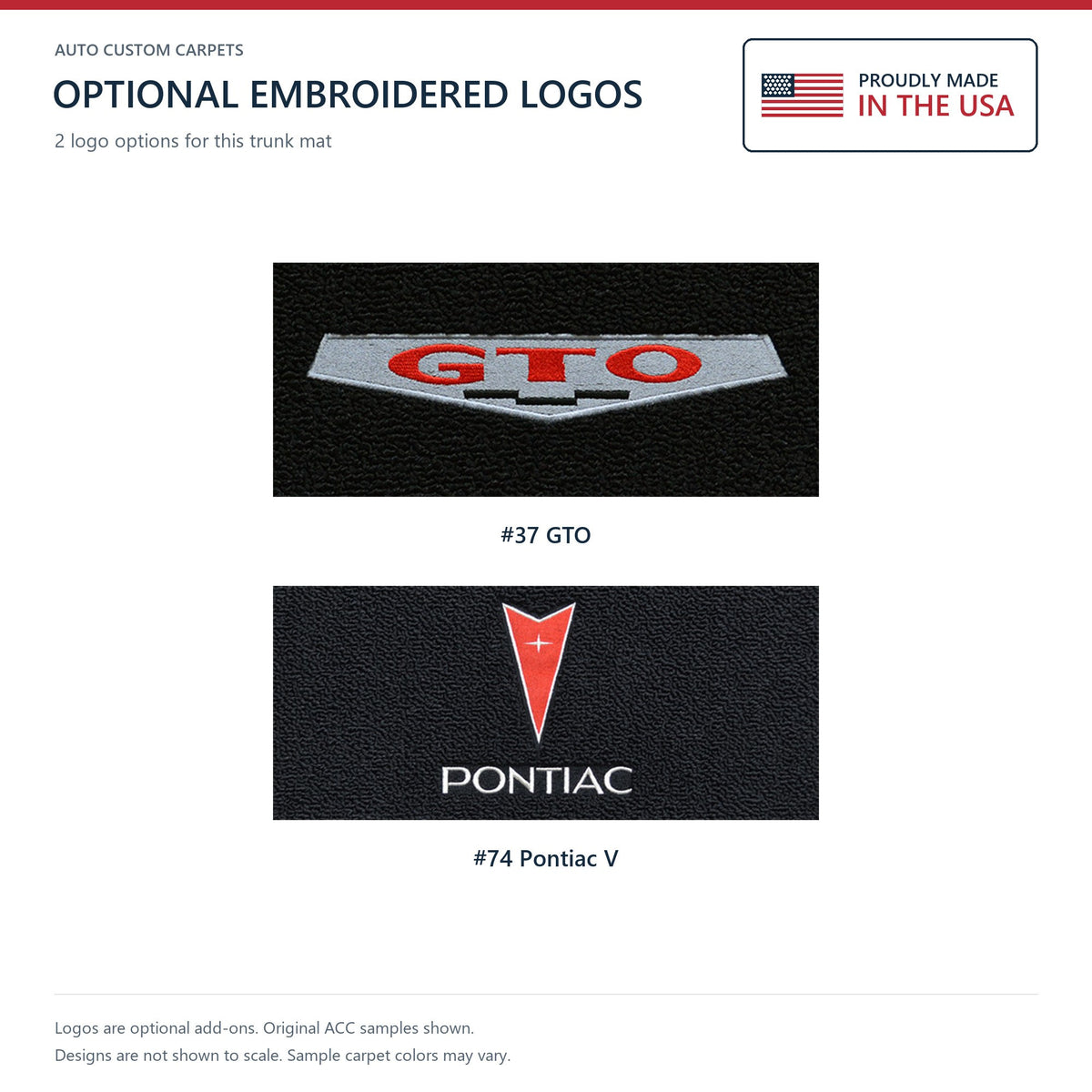 1972 Pontiac GTO Loop Replacement Trunk Mat in Carpet with Pad - 1-Piece - product details image 13