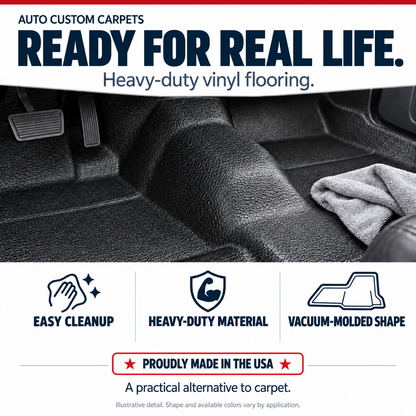 1976-1986 Jeep CJ7 Cargo Area Vinyl Molded Flooring - 6-Piece - product details image 4