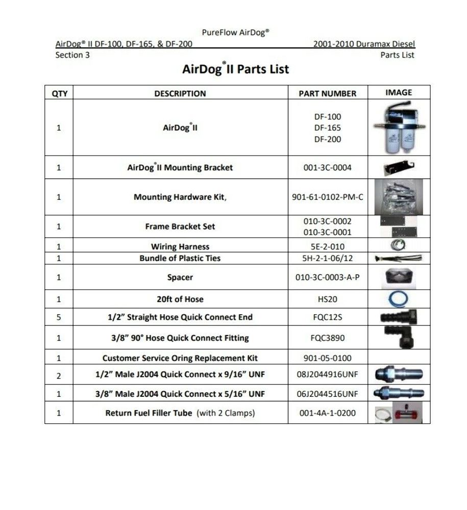AirDog II DF-165-4G Diesel Lift Pump For 01-10 Chevy Duramax A6SABC409