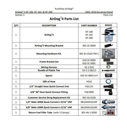 AirDog II DF-165-4G Diesel Lift Pump For 01-10 Chevy Duramax A6SABC409