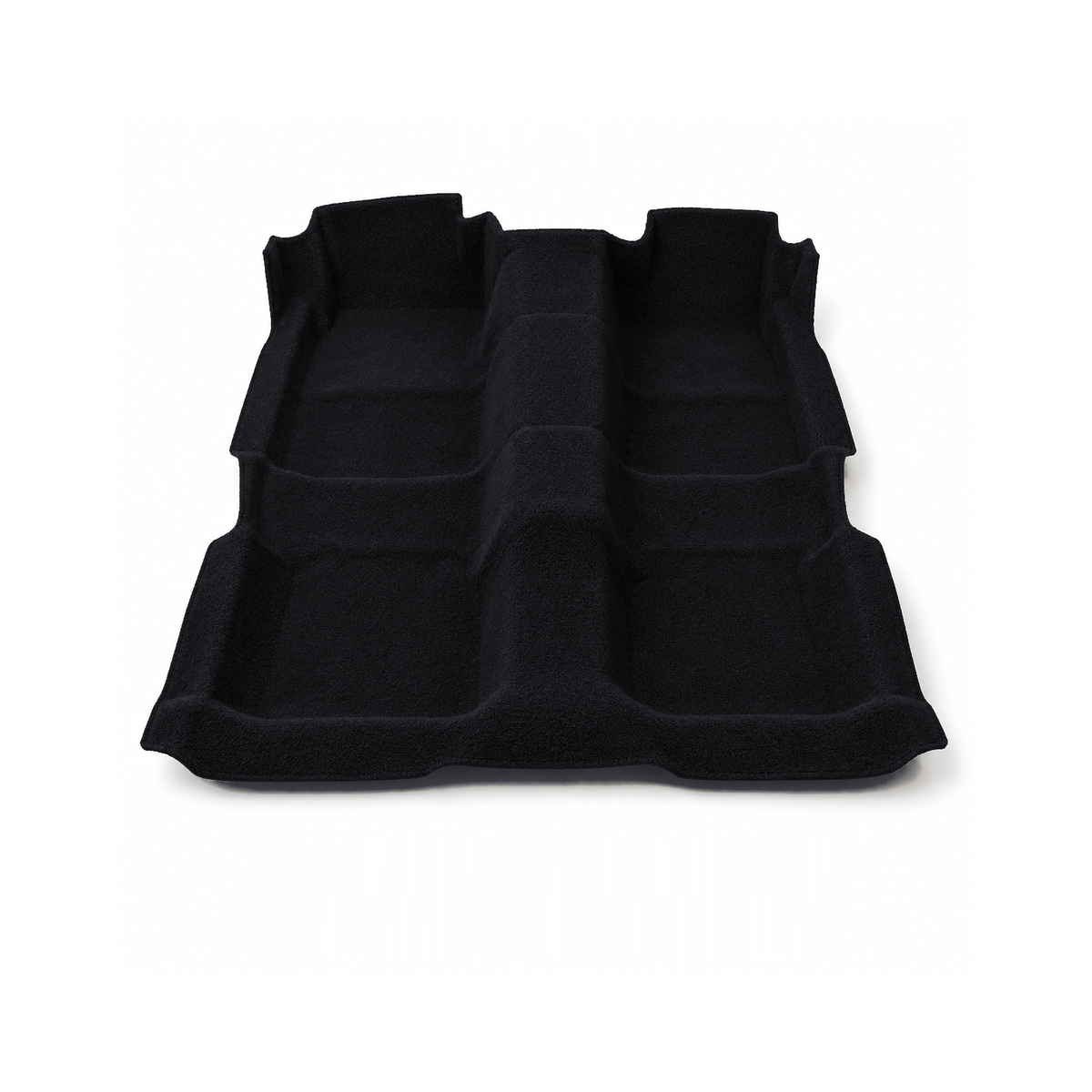 Representative illustration of 1961-1965 International Scout 80 2WD Auto/Manual Column Shift 6 Cylinder Complete Loop Molded Carpet - 2 Piece in 01 Black. Actual product may vary.