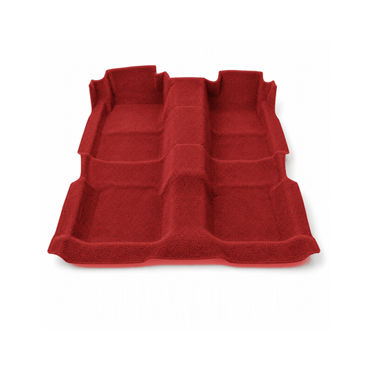 Representative illustration of 1970-1971 Mercury Cyclone GT Auto with Console Floor Shift with 2 Red Inserts Loop Molded Carpet - 2 Piece in 02 Red. Actual product may vary.