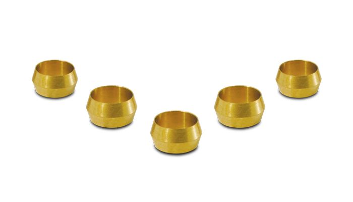 Vibrant Performance 16466 Pack of 5, Brass Olive Inserts; Size 5/16"