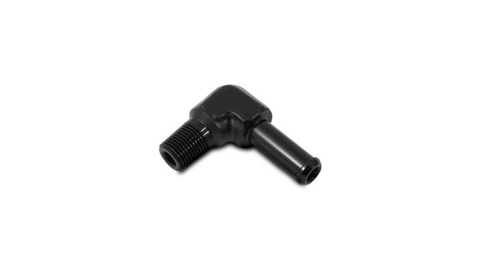 Vibrant Performance 11231 Male NPT to Hose Barb Adapter, 90 Degree; NPT Size: 1/4" Hose Size: 3/8"