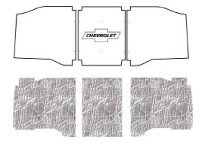 1962-1966 Chevrolet C10 Truck AcoustiHOOD Under Hood Liner Cover with Chevrolet and Bowtie Logo